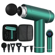 Everfit Massage Gun 30 Speed 6 Heads Vibration Muscle Massager Chargeable Green MG-M2000-GN