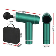 Everfit Massage Gun 30 Speed 6 Heads Vibration Muscle Massager Chargeable Green MG-M2000-GN