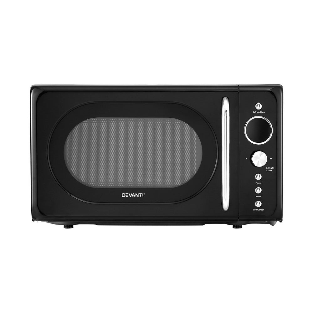 Devanti 20L Microwave Oven 700W Black MIO-EF20L-BK