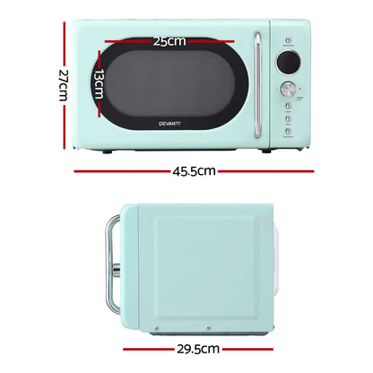Devanti 20L Microwave Oven 700W Green MIO-EF20L-GN