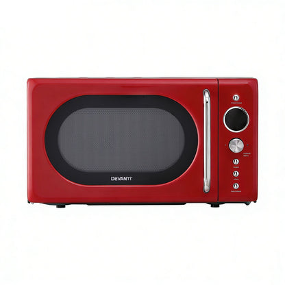Devanti 20L Microwave Oven 700W Red MIO-EF20L-RD