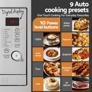 Devanti Built In Microwave Oven 30L Grill Air Fry Convection Silver