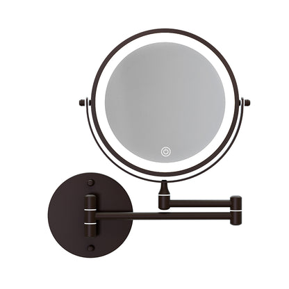 Embellir Extendable Makeup Mirror 10X Magnifying Double-Sided Bathroom Brown MM-E-EXTEN-10X-LED-7IN-BR