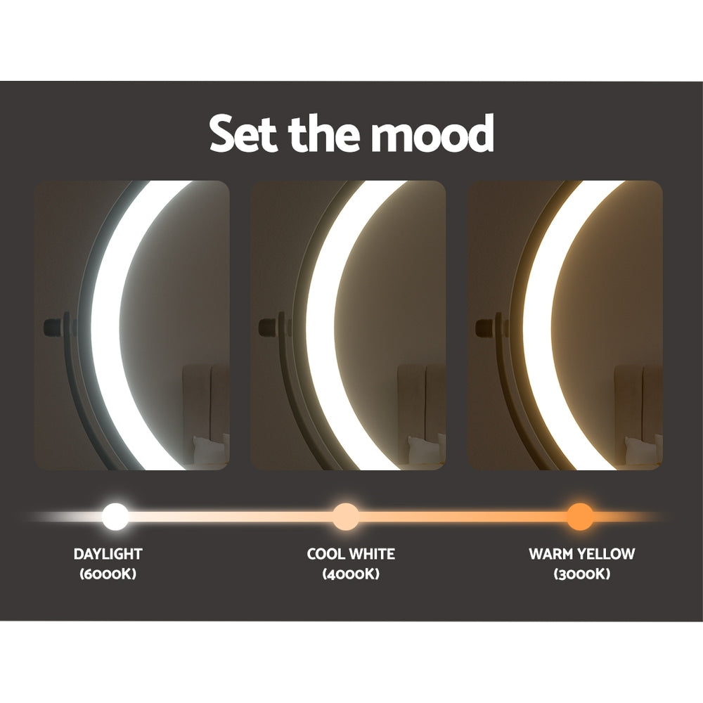 Embellir Extendable Makeup Mirror 10X Magnifying Double-Sided Bathroom Brown MM-E-EXTEN-10X-LED-7IN-BR