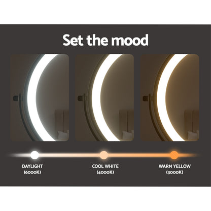 Embellir Extendable Makeup Mirror 10X Magnifying Double-Sided Bathroom Brown MM-E-EXTEN-10X-LED-7IN-BR