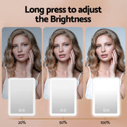 Embellir Portable Travel Makeup Mirror Rechargeable Makeup Mirror with Lights 10x Magnifier White MM-E-FOLD-10X-LED-WH