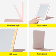 Embellir Compact Makeup Mirror w/ LED Light Portable Foldable Travel Beauty Pink MM-E-FOLD-2014LED-PK