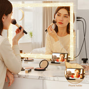 Embellir Makeup Mirror 60x50cm 360~ Rotatable Vanity Mirror with Lights Crystal LED MM-E-FRAME-5060LED-CR-ZJ