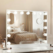 Embellir Makeup Mirror 58x45cm Hollywood Vanity with LED Light Tabletop White MM-E-FRAME-5846LED-WH