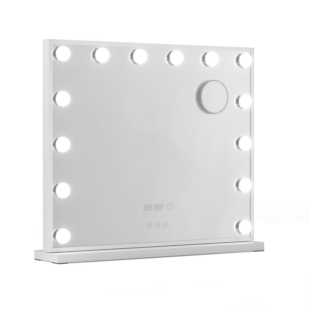 Embellir Makeup Mirror 60x52cm Hollywood Vanity with LED Light Tabletop White MM-E-FRAME-6052LED-WH