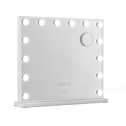 Embellir Makeup Mirror 60x52cm Hollywood Vanity with LED Light Tabletop White MM-E-FRAME-6052LED-WH