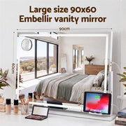 Embellir 90x60cm Makeup Mirror 360 degree Rotatable Vanity Mirror 10x magnifing