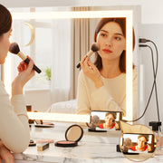 80x65cm Embellir Makeup Mirror Hollywood Vanity with LED Light White Frame MM-E-FRAME-6580LED-WH