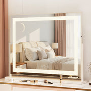 80x65cm Embellir Makeup Mirror Hollywood Vanity with LED Light White Frame MM-E-FRAME-6580LED-WH