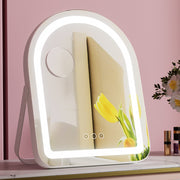 Embellir Makeup Mirror 35x45cm Dressing Vanity LED Stripe Light with 5x Magnification Rotation White Arch MM-E-FRAMELS-3545-AR