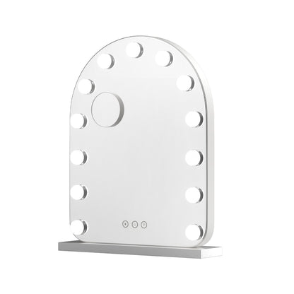 Embellir Makeup Mirror 40x50cm Dressing Vanity LED Bulb Light with 5x Magnification White Arch MM-E-FRAMELS-4050LED-AR