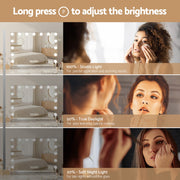 Embellir Bluetooth Makeup Mirror 58x46cm Hollywood Vanity with LED Light Wall MM-E-FRAMELS-5846-GS-BT