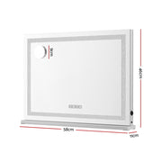 Embellir Bluetooth Makeup Mirror 58x46cm Hollywood Vanity with LED Light Crystal MM-E-FRAMELS-5846LED-GS-BT