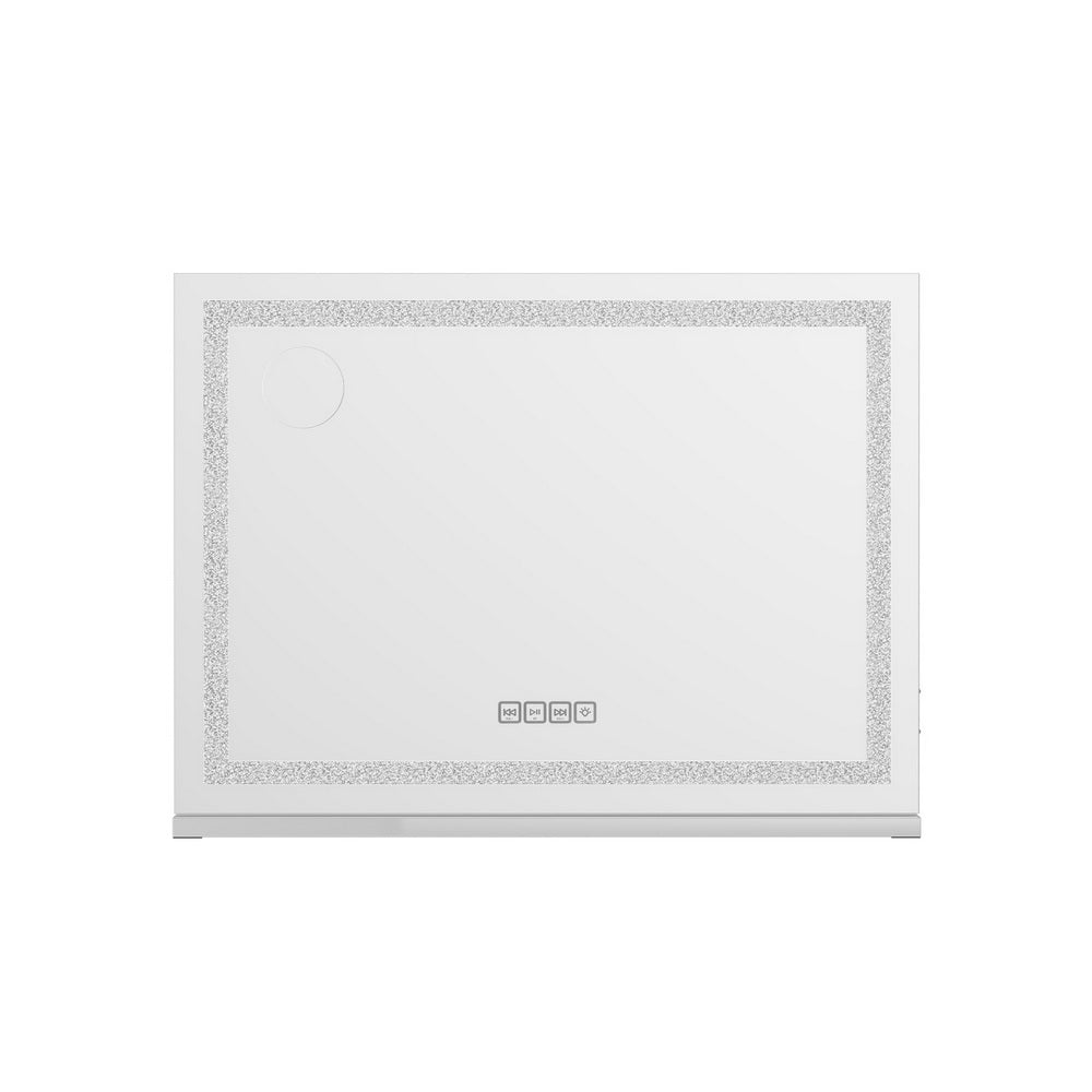 Embellir Bluetooth Makeup Mirror 58x46cm Hollywood Vanity with LED Light Crystal MM-E-FRAMELS-5846LED-GS-BT