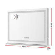 Embellir Bluetooth Makeup Mirror 80x58cm Hollywood Vanity with LED Light Crystal MM-E-FRAMELS-5880LED-GS-BT