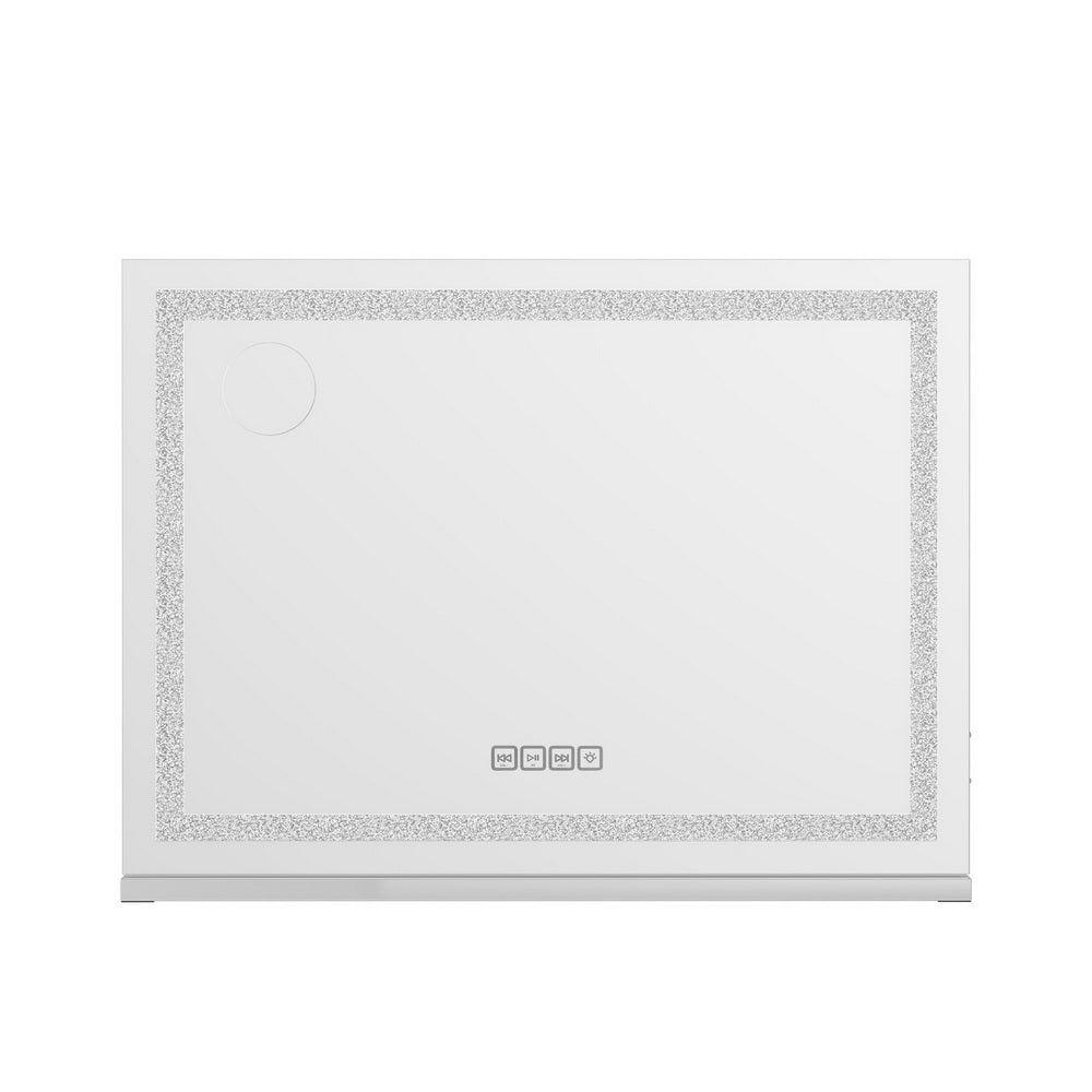 Embellir Bluetooth Makeup Mirror 80x58cm Hollywood Vanity with LED Light Crystal MM-E-FRAMELS-5880LED-GS-BT