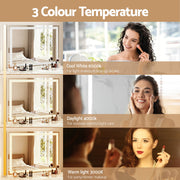 Embellir Bluetooth Makeup Mirror 80x58cm Hollywood Vanity with LED Light Crystal MM-E-FRAMELS-5880LED-GS-BT