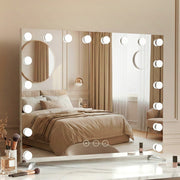 80x65cm Embellir Makeup Mirror Hollywood Vanity with LED Light Silver Legs MM-E-FRAMELS-6580LED-GS