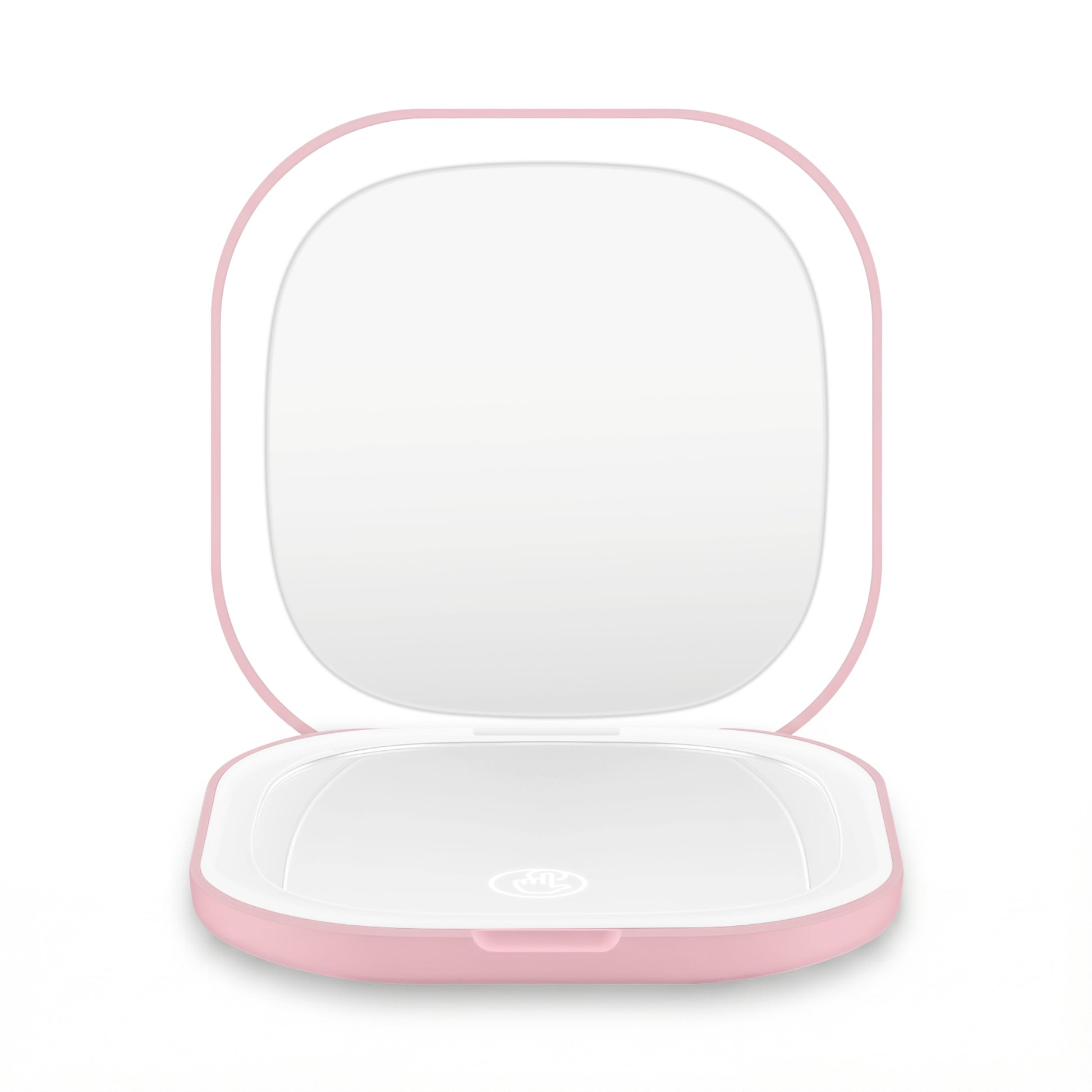 Embellir LED Compact Mirror Lighted Travel Makeup Mirror Pocket-Sized 1x 10x Magnification Square Pink MM-E-PORT-10X-SQLED-PK