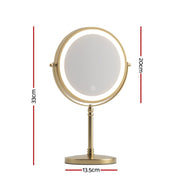 Embellir Lighted Makeup Mirror Rotation 10X Magnifying Double Sided Tabletop Gold MM-E-STAND-10X-LED-7IN-GD