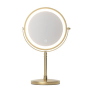 Embellir Lighted Makeup Mirror Rotation 10X Magnifying Double Sided Tabletop Gold MM-E-STAND-10X-LED-7IN-GD