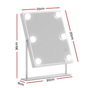 Embellir Bluetooth LED Makeup Mirror Mirrors Lighted Vanity Hollywood 25X30CM MM-E-STAND-2530LED-WH-BT