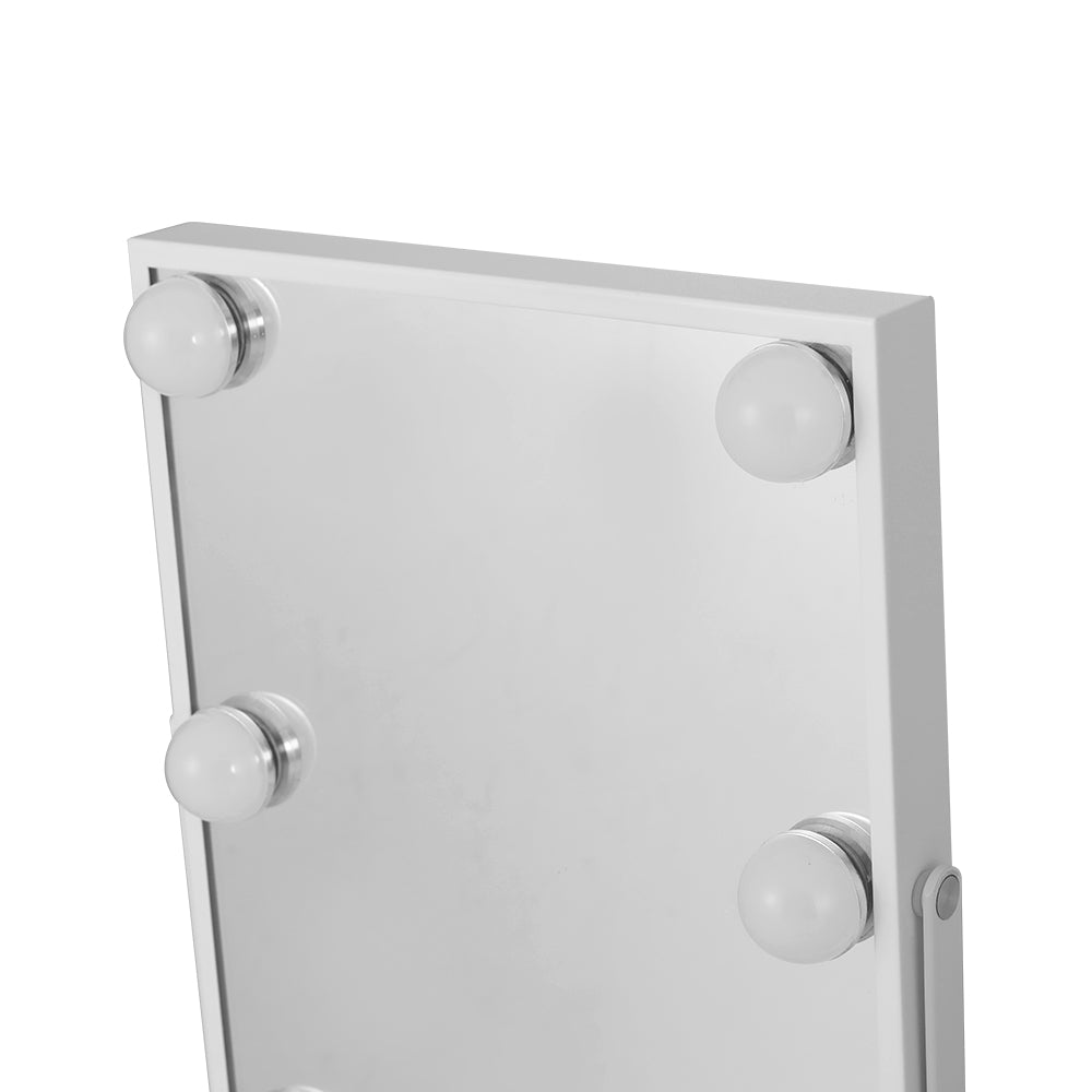 Embellir Bluetooth LED Makeup Mirror Mirrors Lighted Vanity Hollywood 25X30CM MM-E-STAND-2530LED-WH-BT