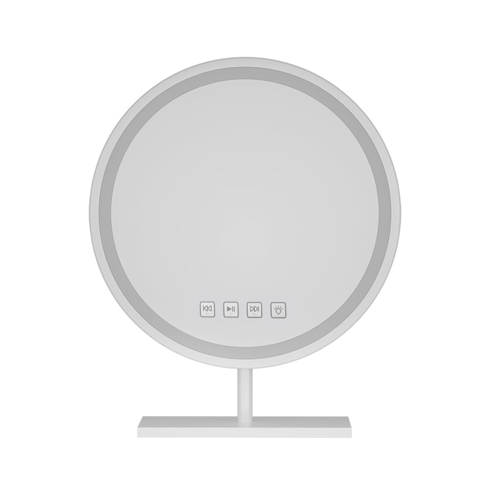Embellir Makeup Mirror 40x40cm Hollywood Vanity with LED Light Tabletop Round MM-E-STAND-R40-BT
