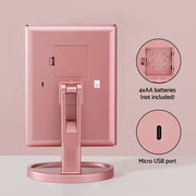 Embellir Tri-fold Makeup Mirror 1X2X3X Magnifying with LED Light Travel Portable Pink MM-E-TRI-3424LED-RGD
