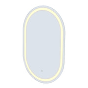 Embellir 2 LED Wall Mirror With Light 50X75CM Bathroom Decor Oval Mirrors Vanity MM-E-WALL-OVAL-LED-5075-X2