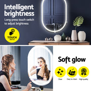 Embellir 2 LED Wall Mirror With Light 50X75CM Bathroom Decor Oval Mirrors Vanity MM-E-WALL-OVAL-LED-5075-X2