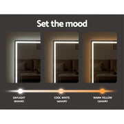 Embellir Wall Mirror 100X70CM with LED Light Bathroom Home Decor Round Rectangle MM-E-WALL-REC-LED-70100
