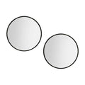 Embellir 2 Wall Mirror Makeup 60cm Home Decor Framed Mirrors Bathroom Round Black MM-E-WALL-ROU-BK-60-X2