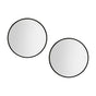 Embellir 2 Wall Mirror Makeup 60cm Home Decor Framed Mirrors Bathroom Round Black MM-E-WALL-ROU-BK-60-X2