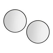 Embellir 2 Wall Mirror Makeup 70cm Home Decor Framed Mirrors Bathroom Round Black MM-E-WALL-ROU-BK-70-X2