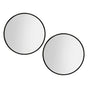 Embellir 2 Wall Mirror Makeup 90cm Home Decor Framed Mirrors Bathroom Round Black MM-E-WALL-ROU-BK-90-X2