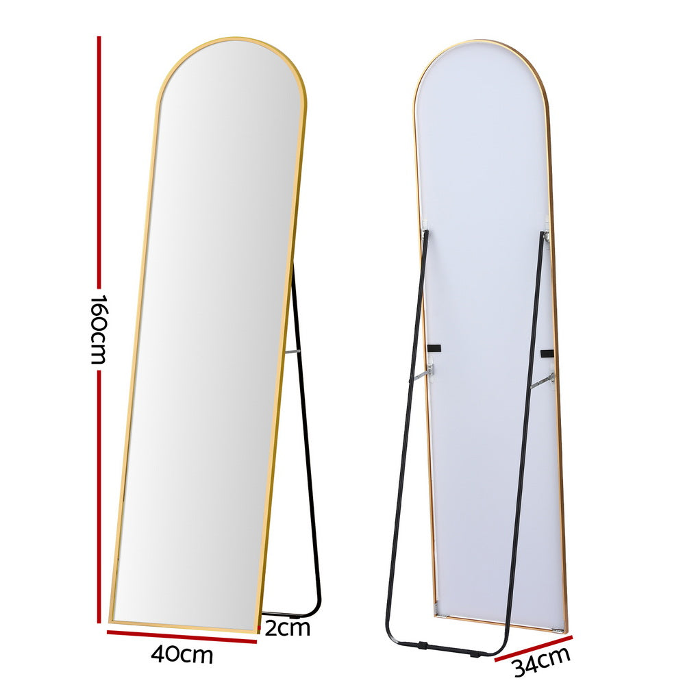 Embellir Full Length Mirror Floor Dressing Mirror 160cm MM-E-WALL-ROU-GD-160