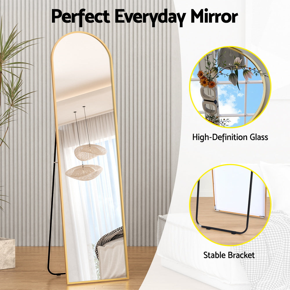 Embellir Full Length Mirror Floor Dressing Mirror 160cm MM-E-WALL-ROU-GD-160