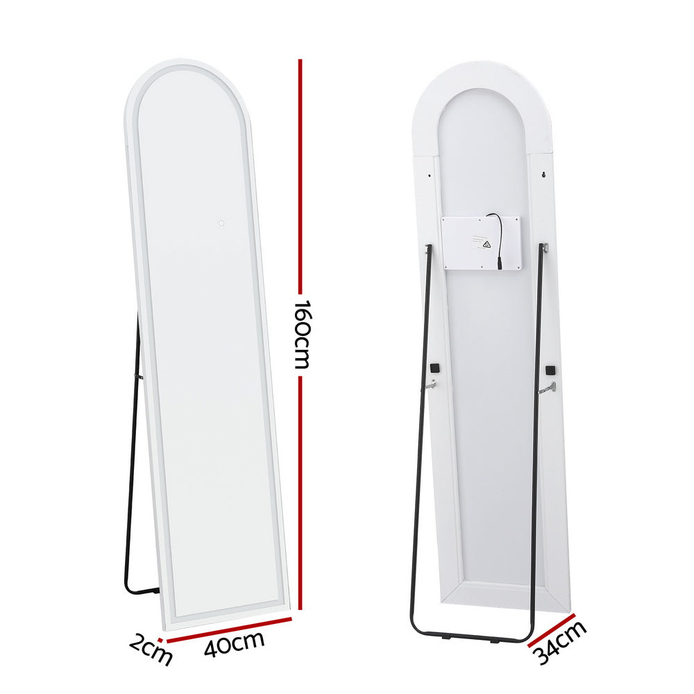 Embellir LED Full Length Mirror Floor Dressing Mirror 160cm MM-E-WALL-ROU-LED-160