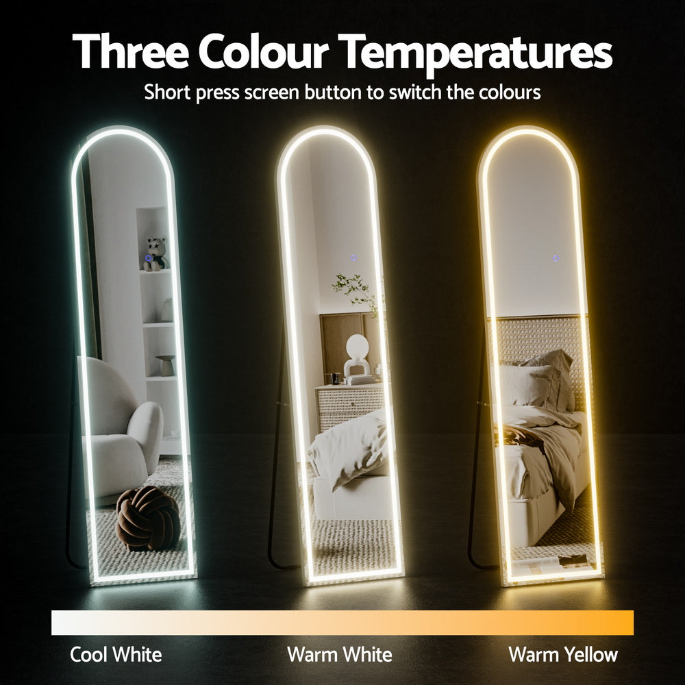 Embellir LED Full Length Mirror Floor Dressing Mirror 160cm MM-E-WALL-ROU-LED-160