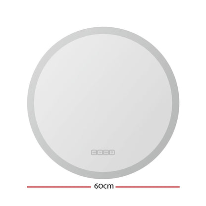 Embellir Bluetooth LED Wall Mirror With Light 60CM Bathroom Decor Round Mirrors MM-E-WALL-ROU-LED-60-BT
