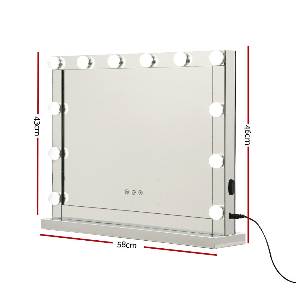 Embellir Makeup Mirror Hollywood with Light Frame Vanity Dimmable Wall 12 LED MM-FRAME-5846-MI
