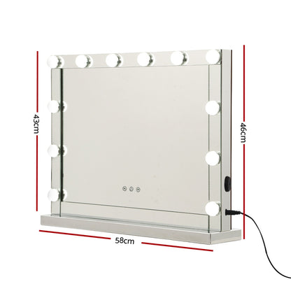 Embellir Makeup Mirror Hollywood with Light Frame Vanity Dimmable Wall 12 LED MM-FRAME-5846-MI