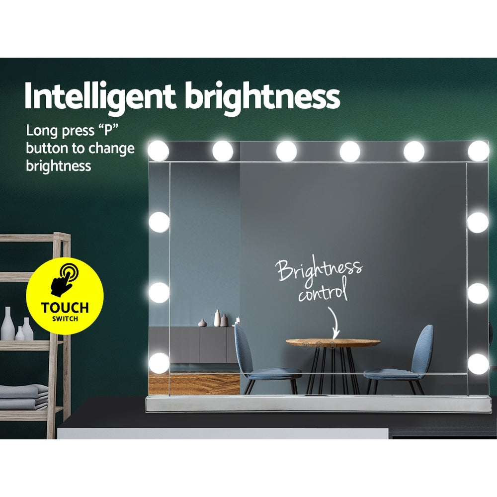 Embellir Makeup Mirror Hollywood with Light Frame Vanity Dimmable Wall 12 LED MM-FRAME-5846-MI