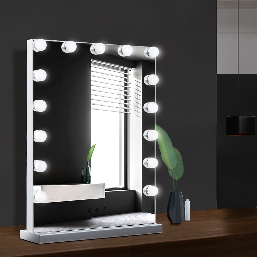 Embellir Makeup Mirror 43x61cm Hollywood Vanity with LED Light Tabletop Wall MM-FRAMELS-4361-GS